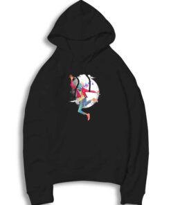 Bird Man Fly Through Blue Moon Hoodie