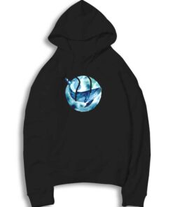 Blue Moon Whale Fly Hoodie