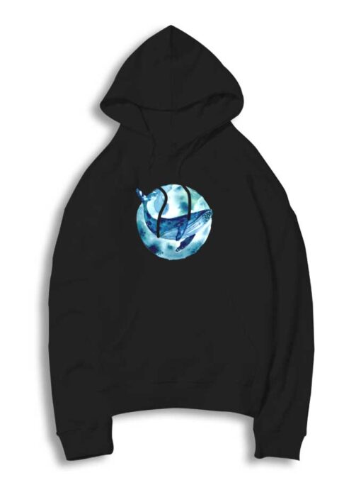 Blue Moon Whale Fly Hoodie