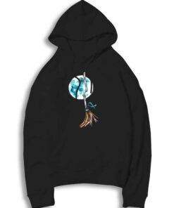 Blue Moon Witch's Broom Night Hoodie