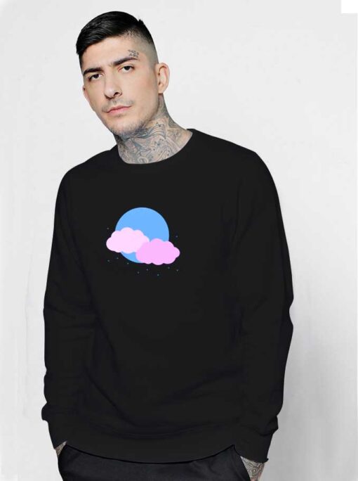 Blue Moon and Purple Clouds Sweatshirt