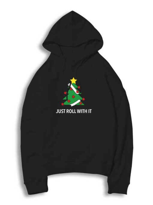 Covid Christmas Tree Just Roll With It Hoodie