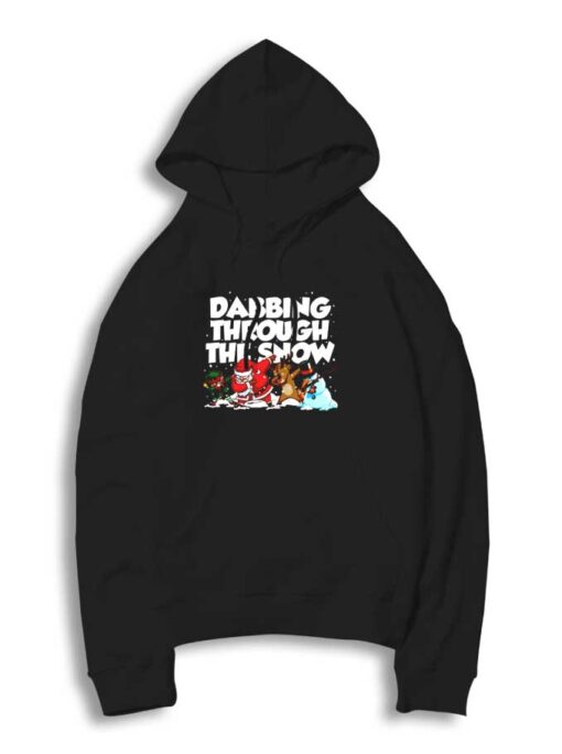 Dabbing Through Snow Santa Christmas Hoodie