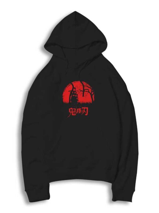 Demon Slayer Japanese Red Moon Hoodie