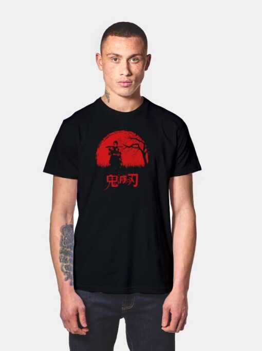 Demon Slayer Japanese Red Moon T Shirt