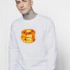 Fluffy Pancake Stack Face Sweatshirt