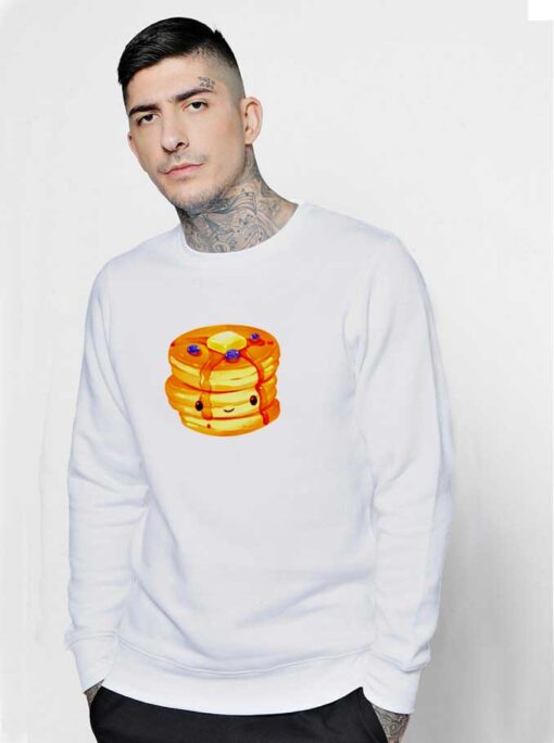 Fluffy Pancake Stack Face Sweatshirt