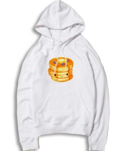 Fluffy Pancake Stack Face Hoodie