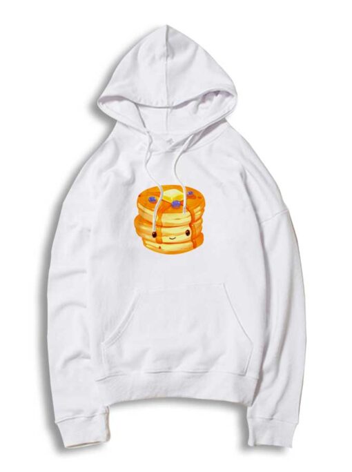 Fluffy Pancake Stack Face Hoodie