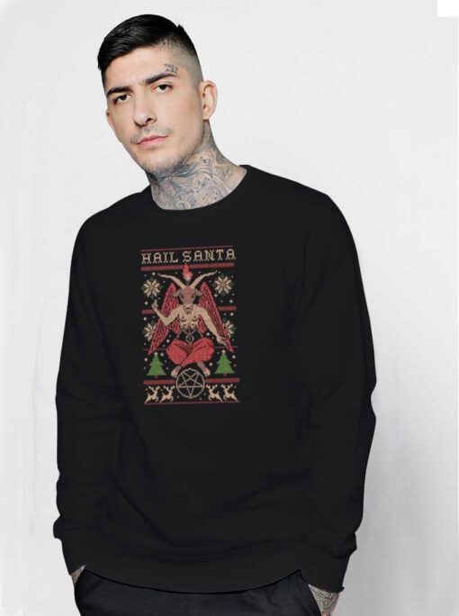 Hail Santa Baphomet Sweatshirt