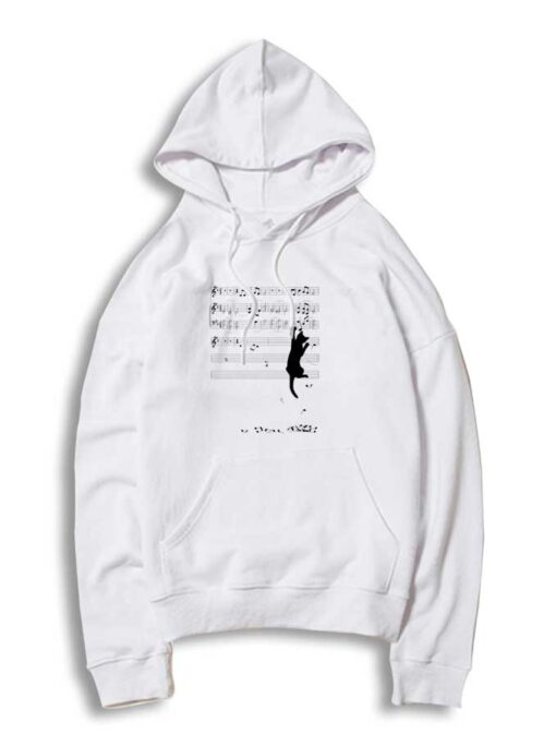 Mischief Black Cat Music Note Hoodie