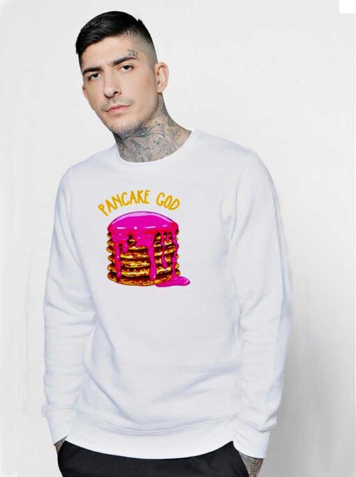 Pancake God Pink Syrup Sweatshirt