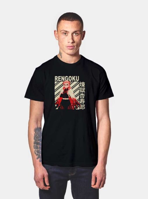 Rengoku Kyojuro Demon Slayer Poster T Shirt