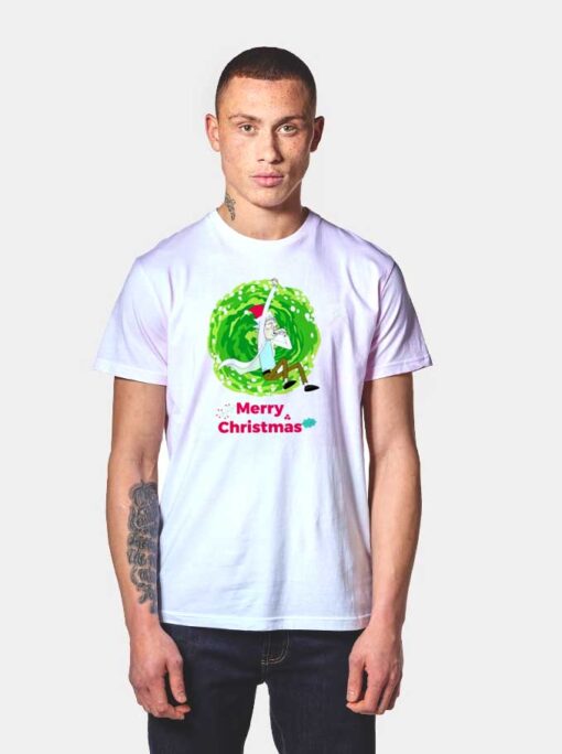 Rick Teleport Merry Christmas T Shirt