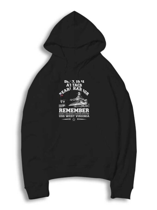 USS West Virginia Remember Pearl Harbor Ship Hoodie