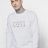 Un Deux Trois White Cat Sweatshirt