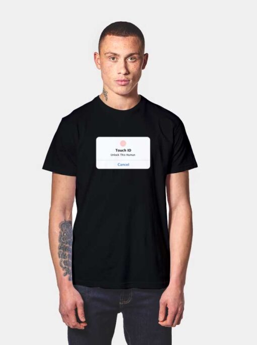 Apple Touch ID Prompt Human T Shirt