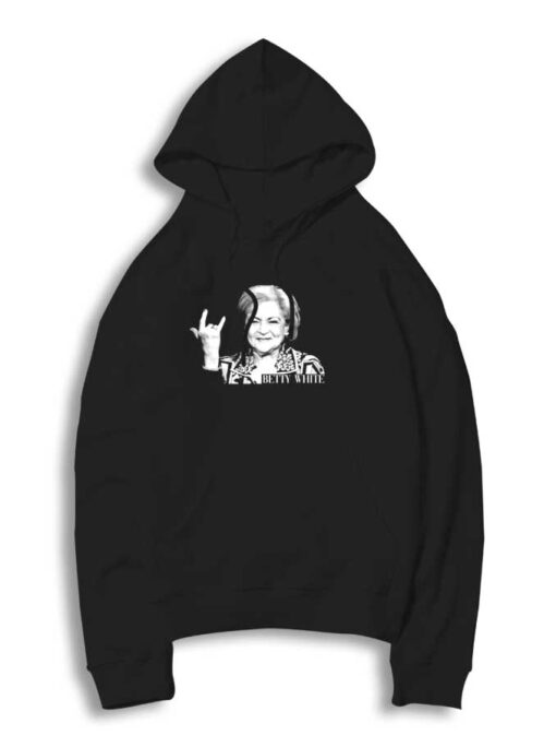 Betty White Grunge Metal Hoodie