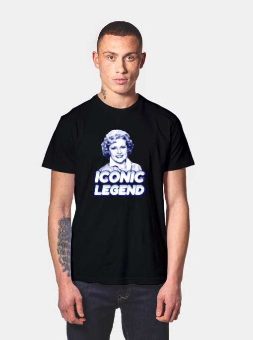 Betty White Iconic Legend Logo T Shirt