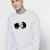 Creepy Neko Skull Cat Sweatshirt