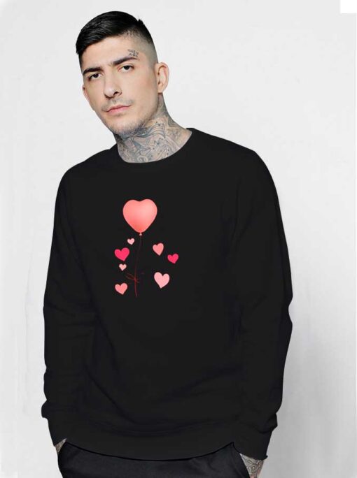 Cute Heart Balloon Valentine Sweatshirt