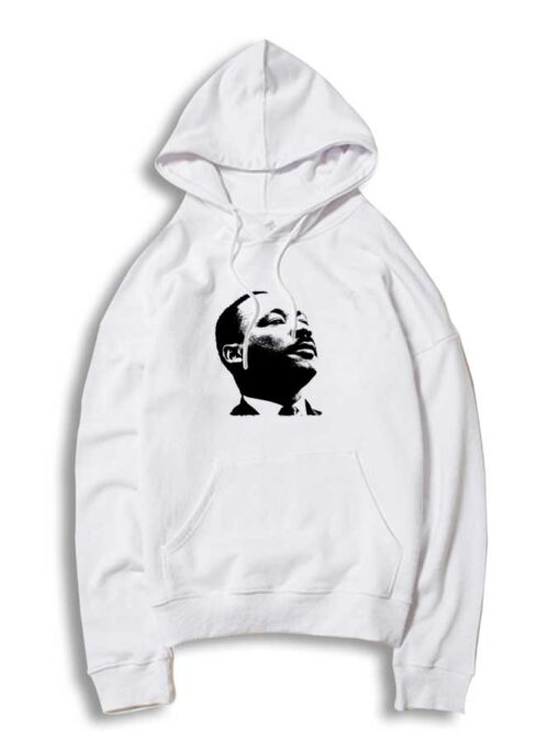 Martin Luther King Portrait Black And White Hoodie