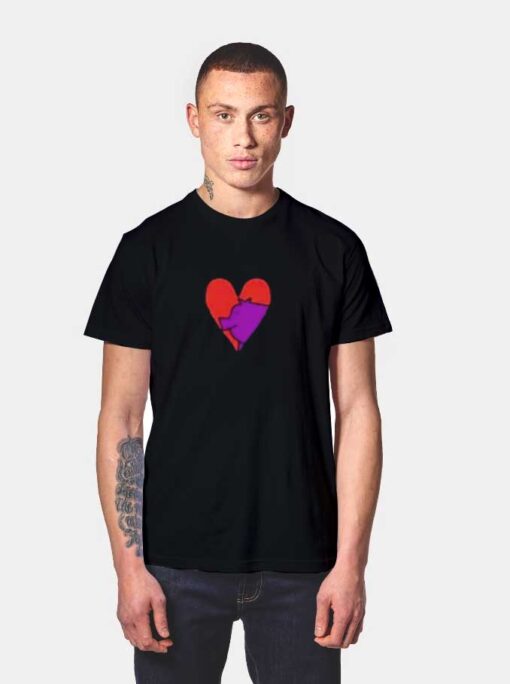 My Small Purple Pig Valentine Logo T Shirt