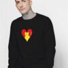 My Small Valentine Cat Heart Sweatshirt