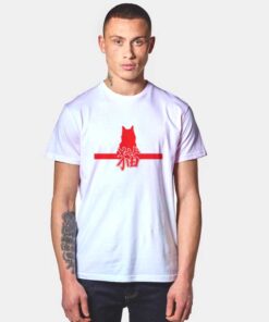 Neko Red Silhouette Kanji T Shirt