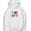 Pixelated I Love NFT Quote Hoodie