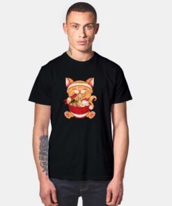 Ramen and Cats Eating T Shirt