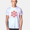 Snow Flake Winter Hexagon T Shirt