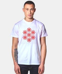 Snow Flake Winter Hexagon T Shirt