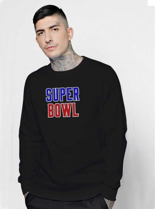 Super Bowl Red Blue Logo Sweatshirt