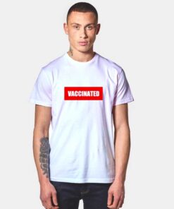 Vaccinated Supreme Red Box T Shirt