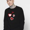 Valentine Hearts Candy Sweatshirt