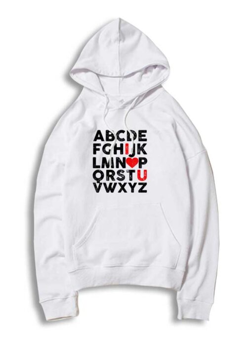 Valentines ABC I Love You Hoodie