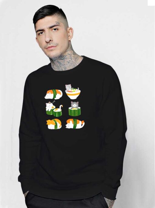 Variant Sushi Cat Japanese Neko Sweatshirt