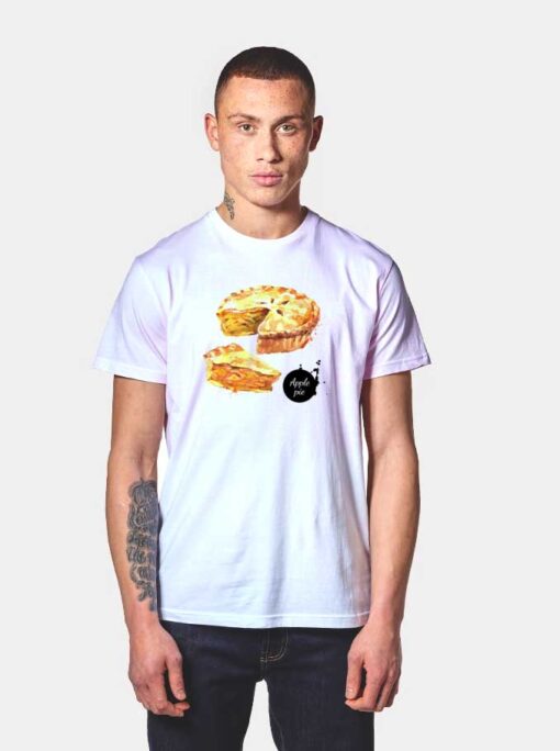 Watercolor Apple Pie Cake T Shirt