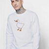 Angry Goose With a Knife Sweatshirt