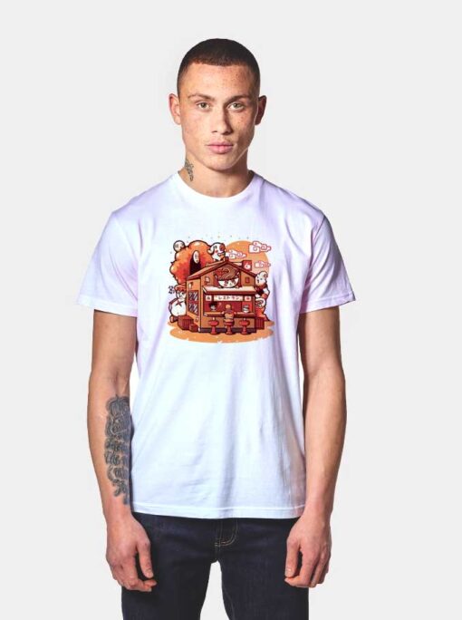 Anime Ramen Shop With Kirby T Shirt