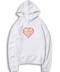 Big Cupid Heart Pixelated Valentine Hoodie