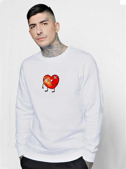 Broken Heart with Scar Anti Valentines Sweatshirt