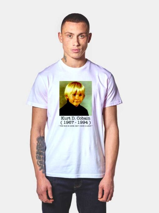 Child Kurt Cobain The Sun is Gone T Shirt