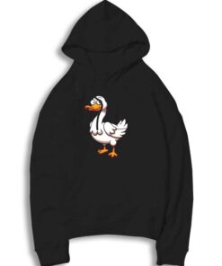 Cute Goose Smiling Face Hoodie