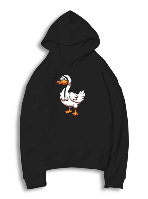 Cute Goose Smiling Face Hoodie