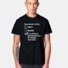 Gamer Relationship Status Checklist T Shirt