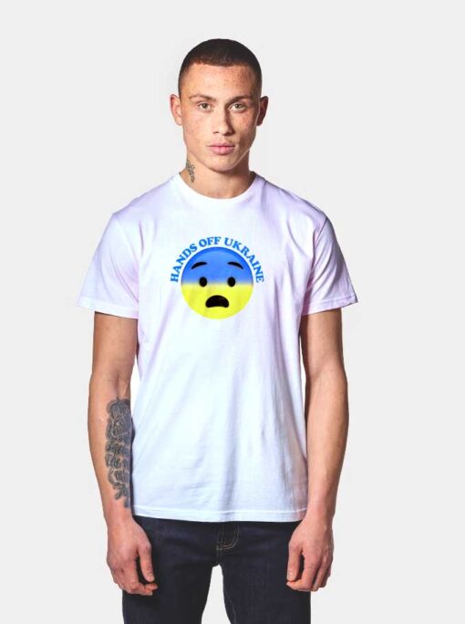 Hands Off Ukraine Emoji Flag T Shirt