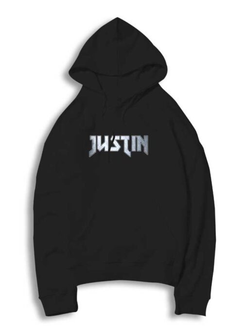 Heavy Metal Justin Bieber Logo Hoodie