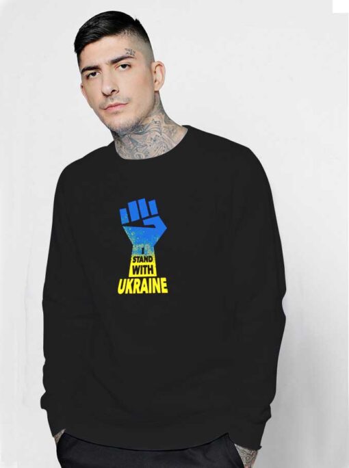 I Stand With Ukraine Fist Sweatshirt